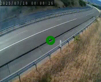 <h2>Caméra autoroute A75 à hauteur de la sortie 42 (Rodez, Laissac, Aire de l'Auvergne) située sur la commune d'Auberoques, près de Sévérac-le-Château</h2>