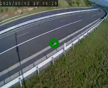 Caméra autoroutière France - A75, Engayresque, entre Millau et Séverac-le-Chateau, en direction de Montpellier