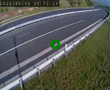 Caméra autoroutière France - A75, Engayresque, entre Millau et Séverac-le-Chateau, en direction de Montpellier