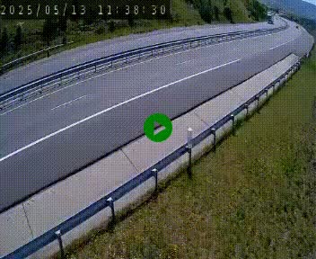 Caméra autoroutière France - A75, Engayresque, entre Millau et Séverac-le-Chateau, en direction de Montpellier