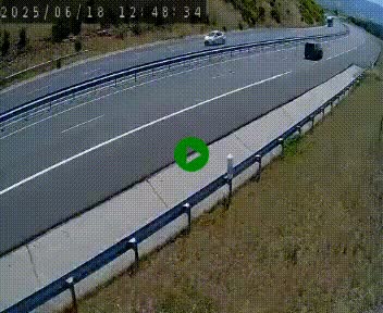 Caméra autoroute A75 à hauteur de la sortie 42 (Rodez, Laissac, Aire de l'Auvergne) située sur la commune d'Auberoques, près de Sévérac-le-Château
