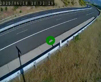 Caméra autoroute A75 à hauteur de la sortie 42 (Rodez, Laissac, Aire de l'Auvergne) située sur la commune d'Auberoques, près de Sévérac-le-Château