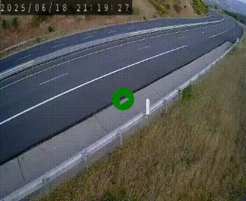 Caméra autoroute A75 à hauteur de la sortie 42 (Rodez, Laissac, Aire de l'Auvergne) située sur la commune d'Auberoques, près de Sévérac-le-Château