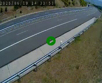 Caméra autoroute A75 à hauteur de la sortie 42 (Rodez, Laissac, Aire de l'Auvergne) située sur la commune d'Auberoques, près de Sévérac-le-Château