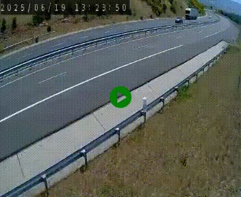 Caméra autoroute A75 à hauteur de la sortie 42 (Rodez, Laissac, Aire de l'Auvergne) située sur la commune d'Auberoques, près de Sévérac-le-Château