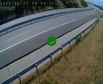 Caméra autoroute A75 à hauteur de la sortie 42 (Rodez, Laissac, Aire de l'Auvergne) située sur la commune d'Auberoques, près de Sévérac-le-Château