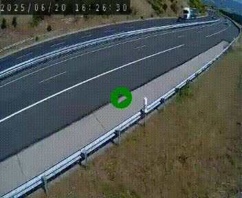 Caméra autoroute A75 à hauteur de la sortie 42 (Rodez, Laissac, Aire de l'Auvergne) située sur la commune d'Auberoques, près de Sévérac-le-Château