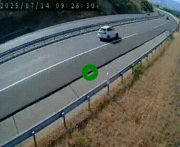 Caméra autoroutière France - A75, Engayresque, entre Millau et Séverac-le-Chateau, en direction de Montpellier