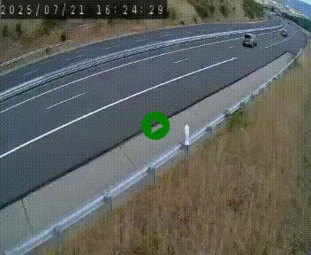 Caméra autoroutière France - A75, Engayresque, entre Millau et Séverac-le-Chateau, en direction de Montpellier