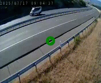 Caméra autoroutière France - A75, Engayresque, entre Millau et Séverac-le-Chateau, en direction de Montpellier