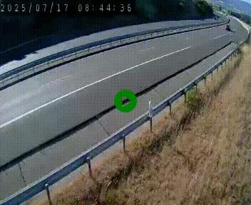 Caméra autoroutière France - A75, Engayresque, entre Millau et Séverac-le-Chateau, en direction de Montpellier