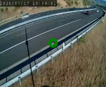 Caméra autoroutière France - A75, Engayresque, entre Millau et Séverac-le-Chateau, en direction de Montpellier