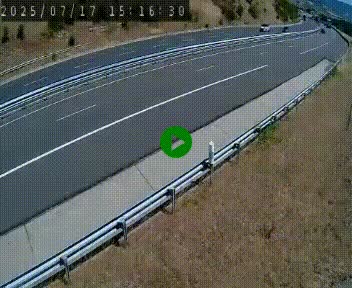 Caméra autoroutière France - A75, Engayresque, entre Millau et Séverac-le-Chateau, en direction de Montpellier