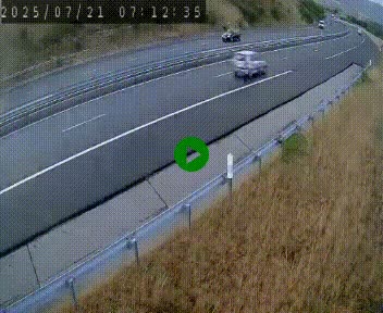 Caméra autoroutière France - A75, Engayresque, entre Millau et Séverac-le-Chateau, en direction de Montpellier