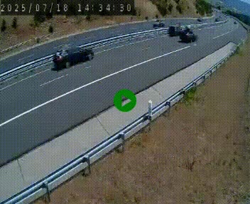 Caméra autoroutière France - A75, Engayresque, entre Millau et Séverac-le-Chateau, en direction de Montpellier