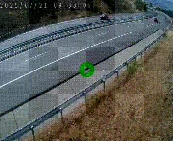 Caméra autoroutière France - A75, Engayresque, entre Millau et Séverac-le-Chateau, en direction de Montpellier