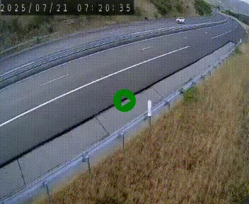 Caméra autoroutière France - A75, Engayresque, entre Millau et Séverac-le-Chateau, en direction de Montpellier