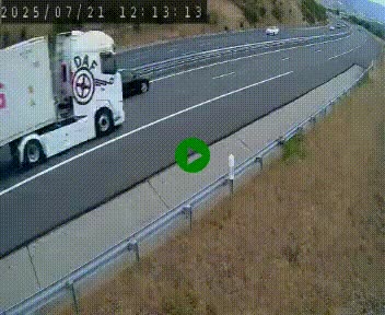 Caméra autoroutière France - A75, Engayresque, entre Millau et Séverac-le-Chateau, en direction de Montpellier