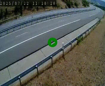 Caméra autoroutière France - A75, Engayresque, entre Millau et Séverac-le-Chateau, en direction de Montpellier