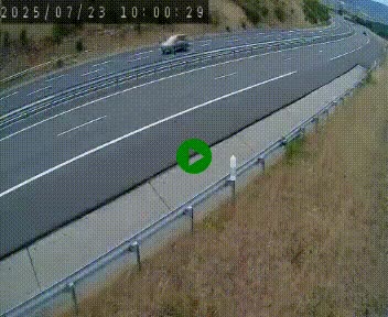 Caméra autoroutière France - A75, Engayresque, entre Millau et Séverac-le-Chateau, en direction de Montpellier