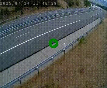 Caméra autoroutière France - A75, Engayresque, entre Millau et Séverac-le-Chateau, en direction de Montpellier