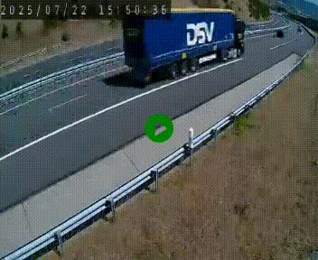 Caméra autoroutière France - A75, Engayresque, entre Millau et Séverac-le-Chateau, en direction de Montpellier