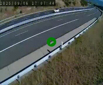 Caméra autoroutière France - A75, Engayresque, entre Millau et Séverac-le-Chateau, en direction de Montpellier