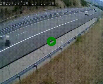 Caméra autoroutière France - A75, Engayresque, entre Millau et Séverac-le-Chateau, en direction de Montpellier