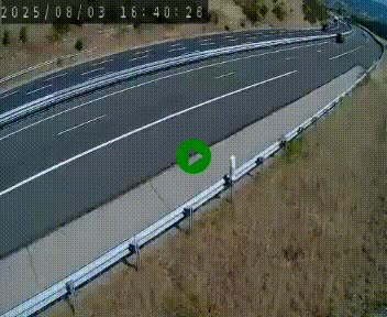 Caméra autoroutière France - A75, Engayresque, entre Millau et Séverac-le-Chateau, en direction de Montpellier