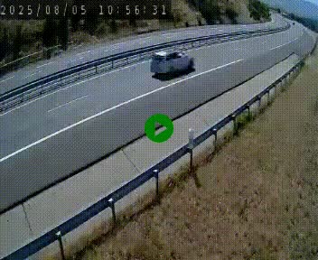 Caméra autoroutière France - A75, Engayresque, entre Millau et Séverac-le-Chateau, en direction de Montpellier