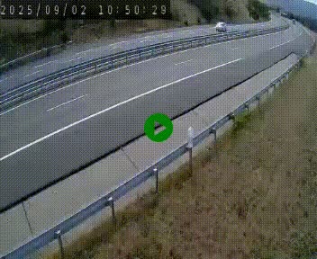 Caméra autoroutière France - A75, Engayresque, entre Millau et Séverac-le-Chateau, en direction de Montpellier