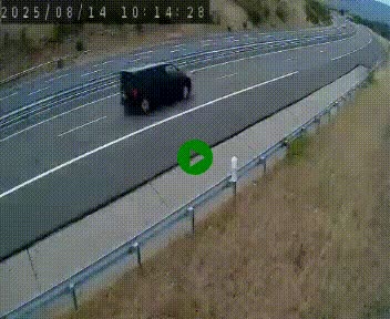 Caméra autoroutière France - A75, Engayresque, entre Millau et Séverac-le-Chateau, en direction de Montpellier