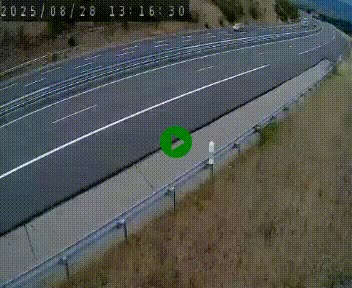 Caméra autoroutière France - A75, Engayresque, entre Millau et Séverac-le-Chateau, en direction de Montpellier