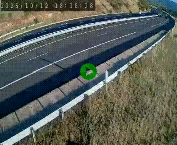 Caméra autoroute A75 à hauteur de la sortie 42 (Rodez, Laissac, Aire de l'Auvergne) située sur la commune d'Auberoques, près de Sévérac-le-Château