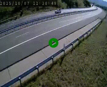 Caméra autoroute A75 à hauteur de la sortie 42 (Rodez, Laissac, Aire de l'Auvergne) située sur la commune d'Auberoques, près de Sévérac-le-Château
