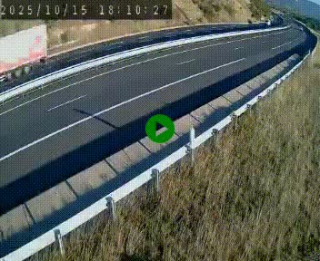 Caméra autoroute A75 à hauteur de la sortie 42 (Rodez, Laissac, Aire de l'Auvergne) située sur la commune d'Auberoques, près de Sévérac-le-Château