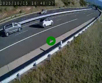 Caméra autoroute A75 à hauteur de la sortie 42 (Rodez, Laissac, Aire de l'Auvergne) située sur la commune d'Auberoques, près de Sévérac-le-Château