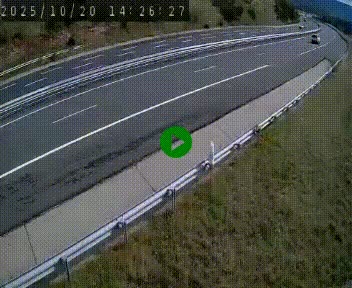 Caméra autoroute A75 à hauteur de la sortie 42 (Rodez, Laissac, Aire de l'Auvergne) située sur la commune d'Auberoques, près de Sévérac-le-Château