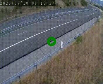 <h2>Caméra autoroute A75 à hauteur de la sortie 42 (Rodez, Laissac, Aire de l'Auvergne) située sur la commune d'Auberoques, près de Sévérac-le-Château</h2>