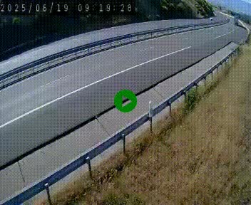 <h2>Caméra autoroute A75 à hauteur de la sortie 42 (Rodez, Laissac, Aire de l'Auvergne) située sur la commune d'Auberoques, près de Sévérac-le-Château</h2>