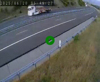 <h2>Caméra autoroute A75 à hauteur de la sortie 42 (Rodez, Laissac, Aire de l'Auvergne) située sur la commune d'Auberoques, près de Sévérac-le-Château</h2>