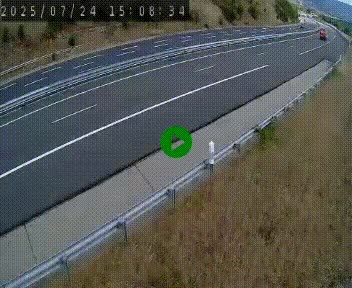 <h2>Caméra autoroute A75 à hauteur de la sortie 42 (Rodez, Laissac, Aire de l'Auvergne) située sur la commune d'Auberoques, près de Sévérac-le-Château</h2>