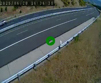<h2>Caméra autoroute A75 à hauteur de la sortie 42 (Rodez, Laissac, Aire de l'Auvergne) située sur la commune d'Auberoques, près de Sévérac-le-Château</h2>
