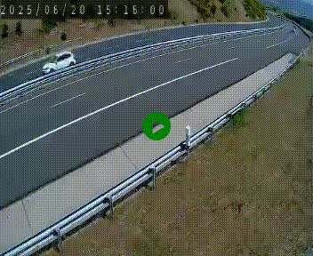 <h2>Caméra autoroute A75 à hauteur de la sortie 42 (Rodez, Laissac, Aire de l'Auvergne) située sur la commune d'Auberoques, près de Sévérac-le-Château</h2>