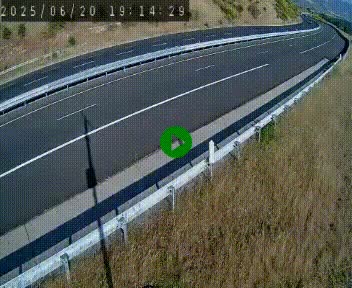 <h2>Caméra autoroute A75 à hauteur de la sortie 42 (Rodez, Laissac, Aire de l'Auvergne) située sur la commune d'Auberoques, près de Sévérac-le-Château</h2>