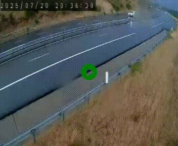Caméra autoroute A75 à hauteur de la sortie 42 (Rodez, Laissac, Aire de l'Auvergne) située sur la commune d'Auberoques, près de Sévérac-le-Château