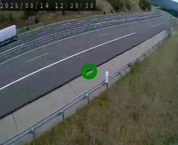 <h2>Caméra autoroutière France - A75, Engayresque, entre Millau et Séverac-le-Chateau, en direction de Montpellier</h2>