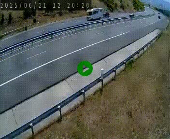 <h2>Caméra autoroute A75 à hauteur de la sortie 42 (Rodez, Laissac, Aire de l'Auvergne) située sur la commune d'Auberoques, près de Sévérac-le-Château</h2>