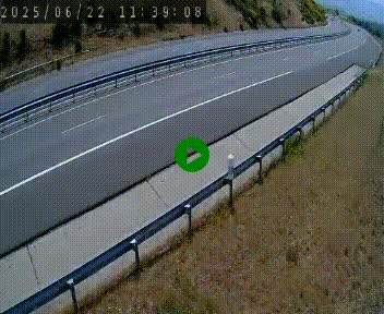 <h2>Caméra autoroute A75 à hauteur de la sortie 42 (Rodez, Laissac, Aire de l'Auvergne) située sur la commune d'Auberoques, près de Sévérac-le-Château</h2>