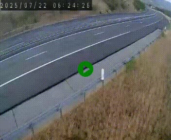 <h2>Caméra autoroute A75 à hauteur de la sortie 42 (Rodez, Laissac, Aire de l'Auvergne) située sur la commune d'Auberoques, près de Sévérac-le-Château</h2>
